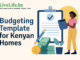 Budgeting Template for Kenyan Home family budget template